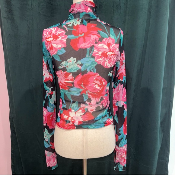 AFRM Zadie floral mesh turtleneck - Picture 4 of 7